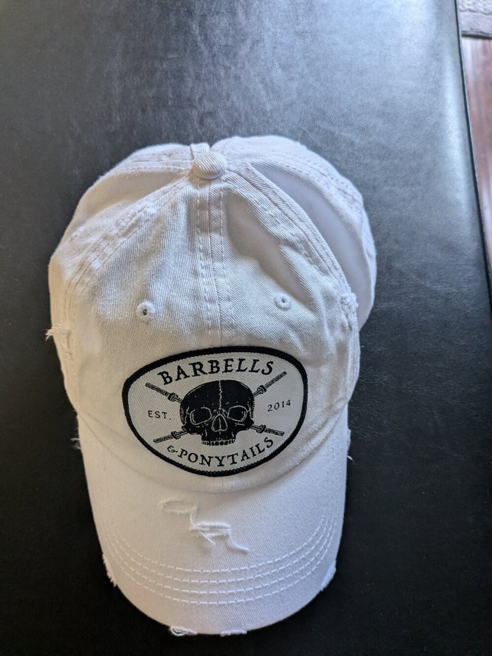 Barbells And Ponytails "Skulls" Ponytail Hat NEW